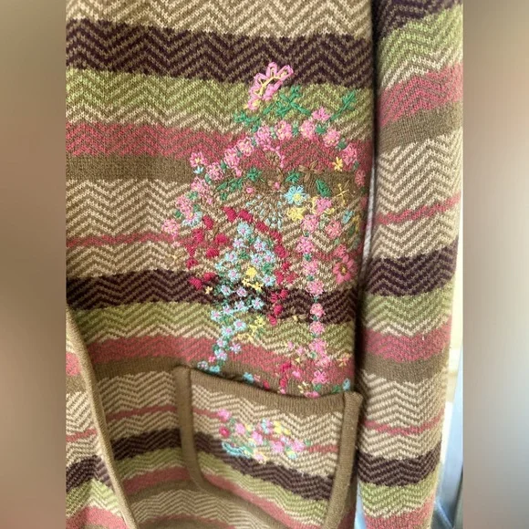 Max Mara Embroidered Cardigan Wool Jacket